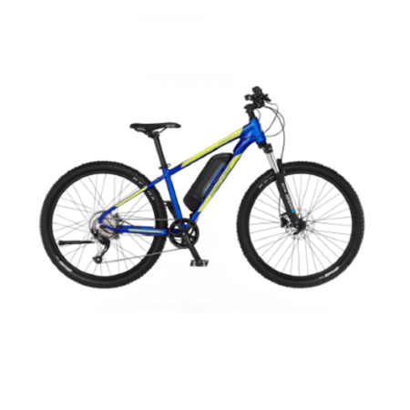 FISCHER E-Bike Pedelec Mountainbike MONTIS 2.1 Junior, Rahmenhöhe 38 cm, 27,5 Zoll, Akku 422 Wh, Hinterradmotor, Kettenschaltung, LED Display, blau - Blau